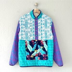 Chubbies Reversible “The Party in the Front” Pullover Multicolor Sherpa Jacket S